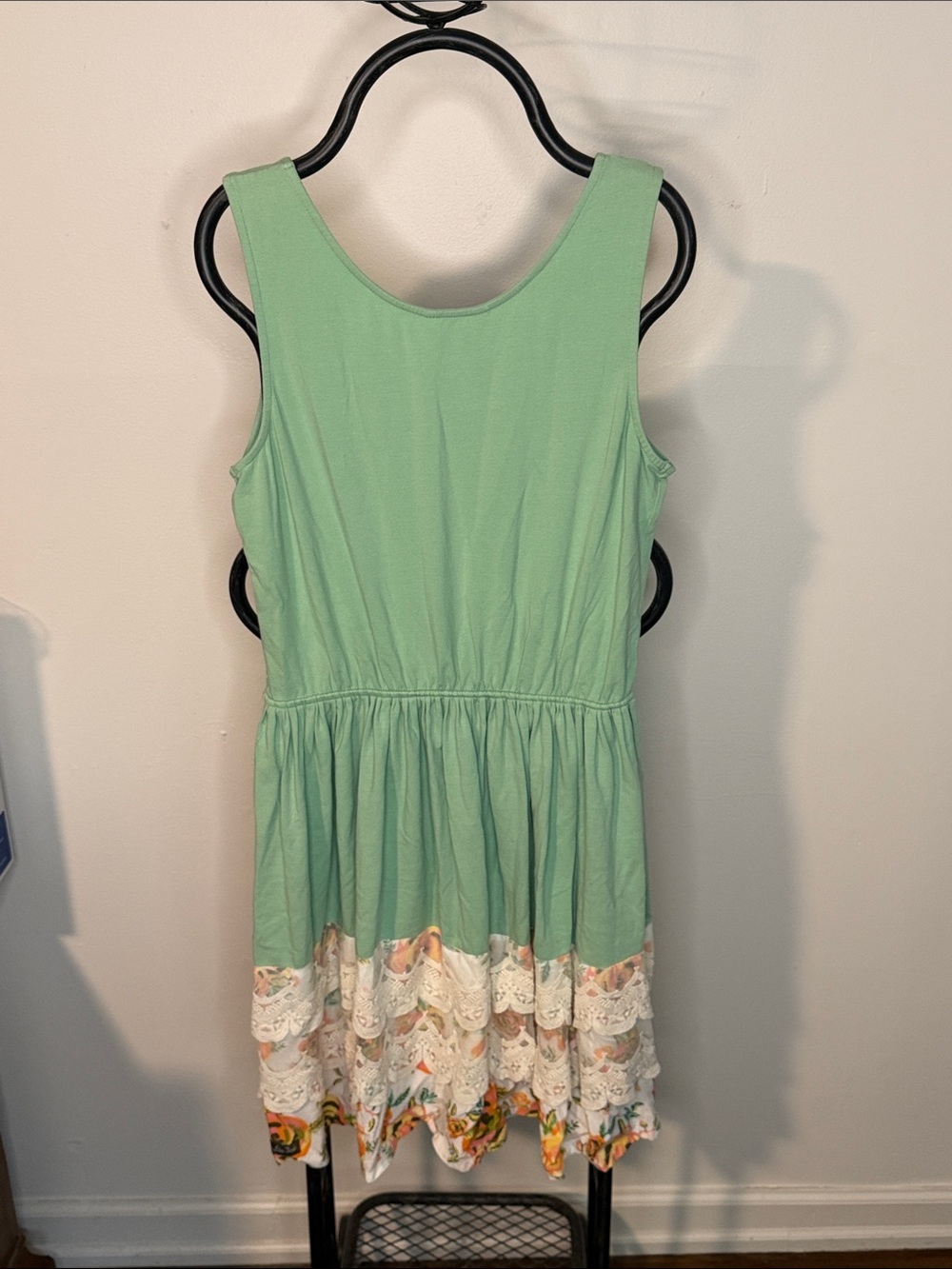 Matilda Jane Mint Green Lace Panel Dress with Pink Buttons - Picture 6 of 6